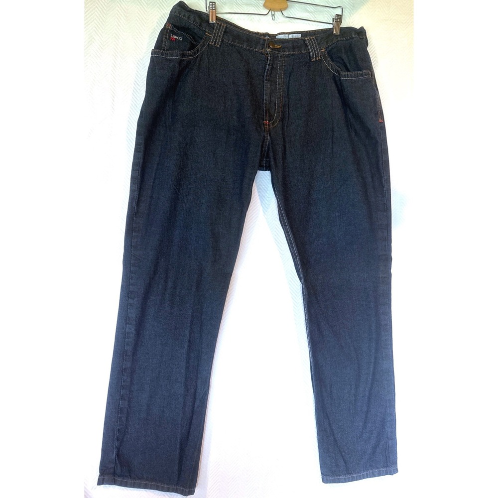 Lapco FR Flame Resistant Work Jeans Mens 42x36 Indigo Blue Denim NFPA 2112 70E - Picture 2 of 10